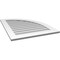 Ekena Millwork Quarter Round Top Right Surface Mount PVC Gable Vent w/ 3-1/2"W x 1"P Standard Frame, 28"W x 36"H GVPQR28X3601SN - alternate 2